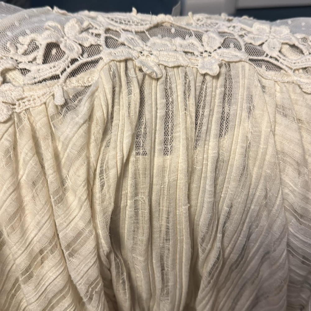 Free People Eggshell Blouse size extra small - Picture 3 of 3